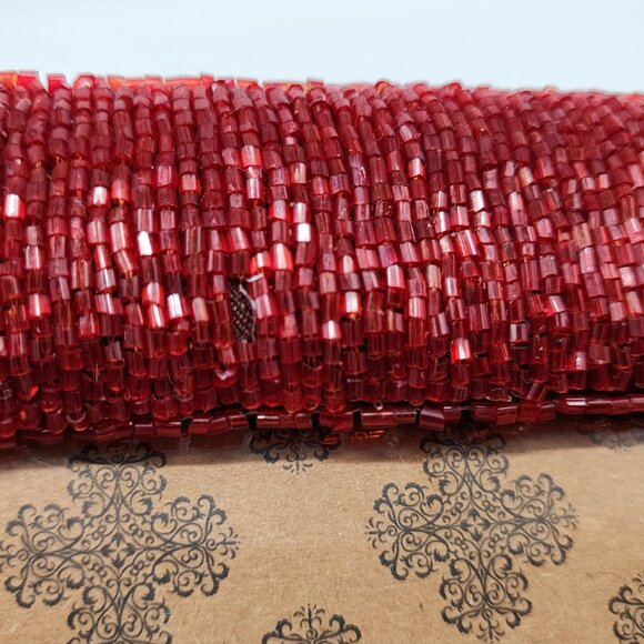 Pier 1 Imports Beaded Picture Frame 5" X 7" Red & Brown - Picture 13 of 13